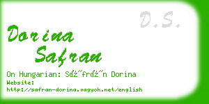 dorina safran business card